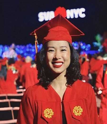 Anson Mount's wife Darah Trang In NYC Convocation Day